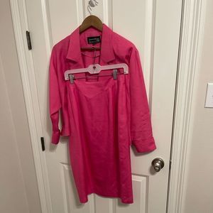 Vintage Silk Hot Pink Suit